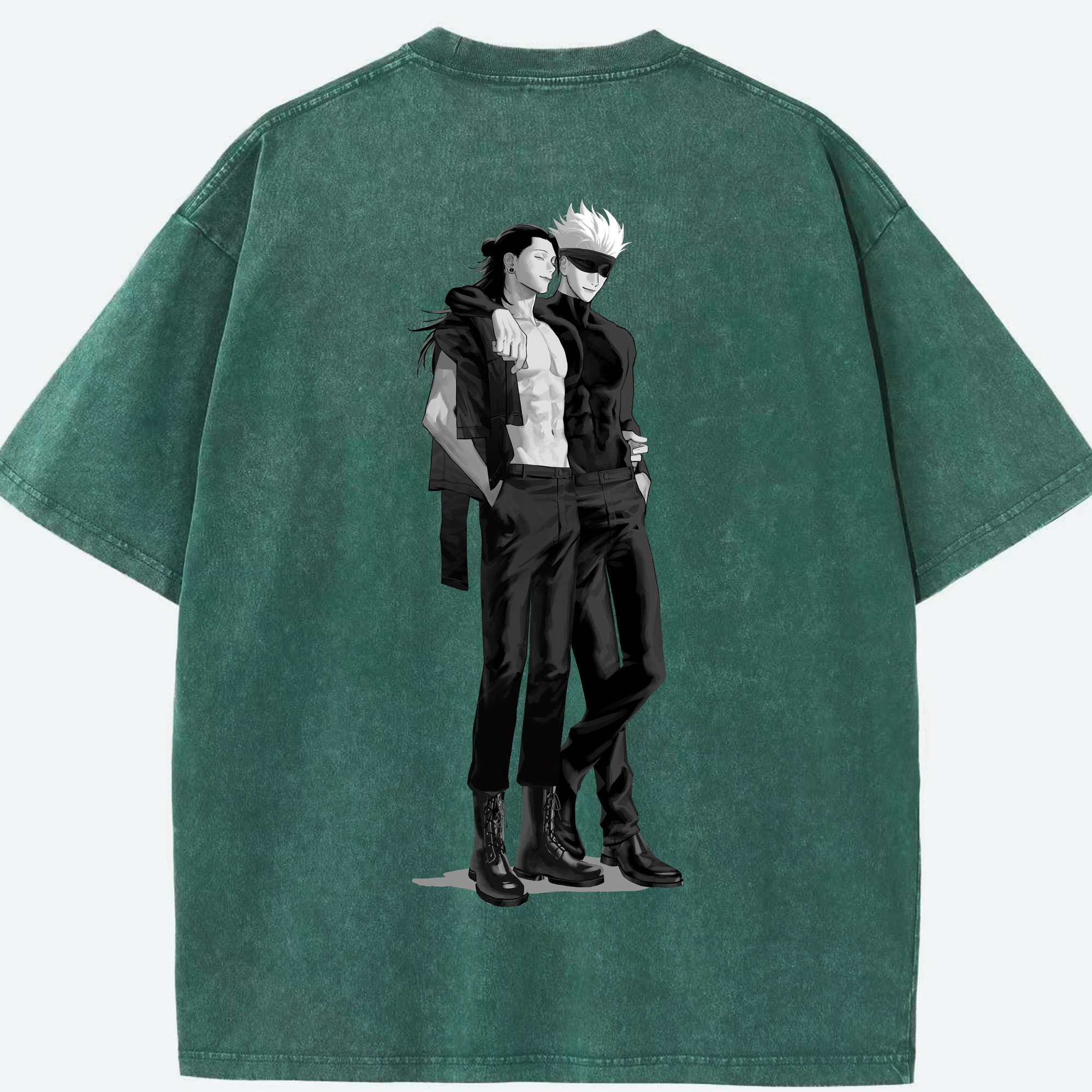 （画像用） 呪術廻戦 Jujutsu Kaisen 綿100% ヴィンテージ風 半袖Tシャツ（背面プリント）